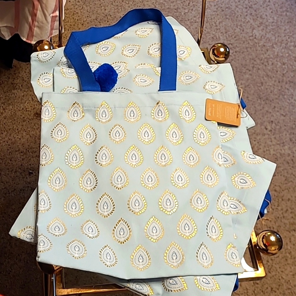 LoveVIVID blue paisley tote bag (1 bag)